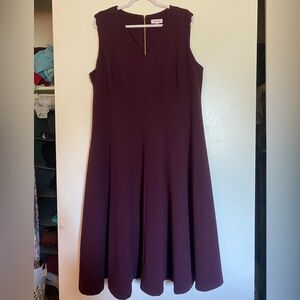 Purple Plus Sized Calvin Klein Dress